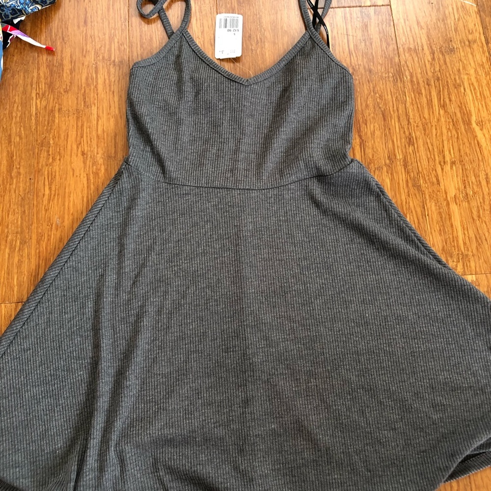 F 21 ribbed grey dress